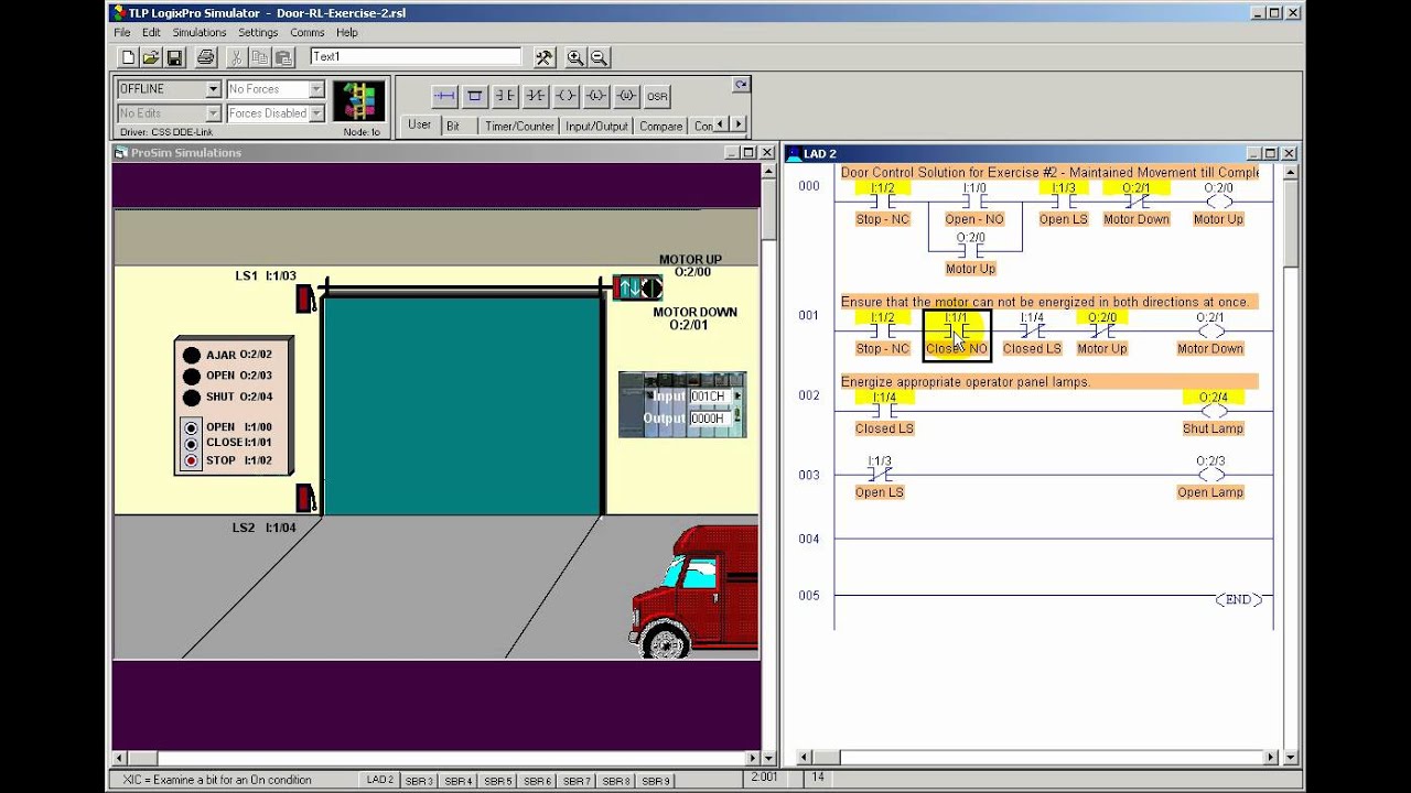 logixpro garage door simulator solution